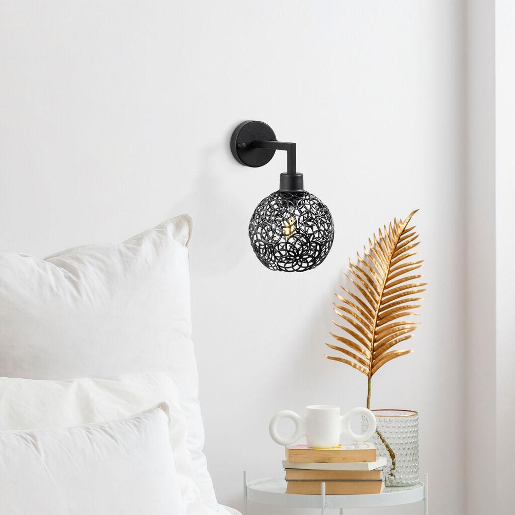 Opviq Zidna lampa E27 Grlo, Crna