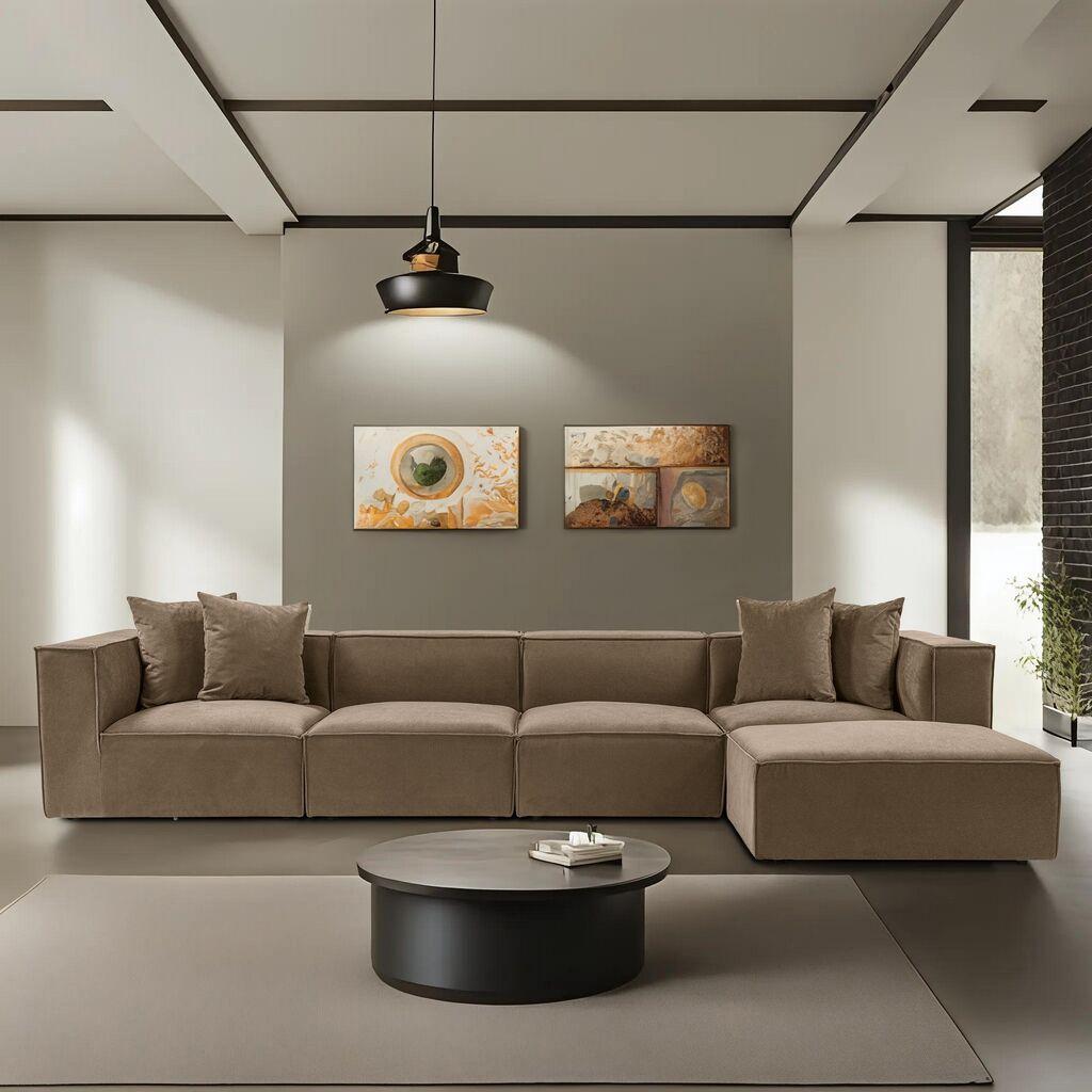 Atelier del Sofa Kutna garnitura Sora 430x75x102cm Smeđa