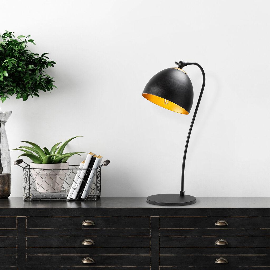 Opviq Stona lampa E14 Grlo, Crno-zlatna