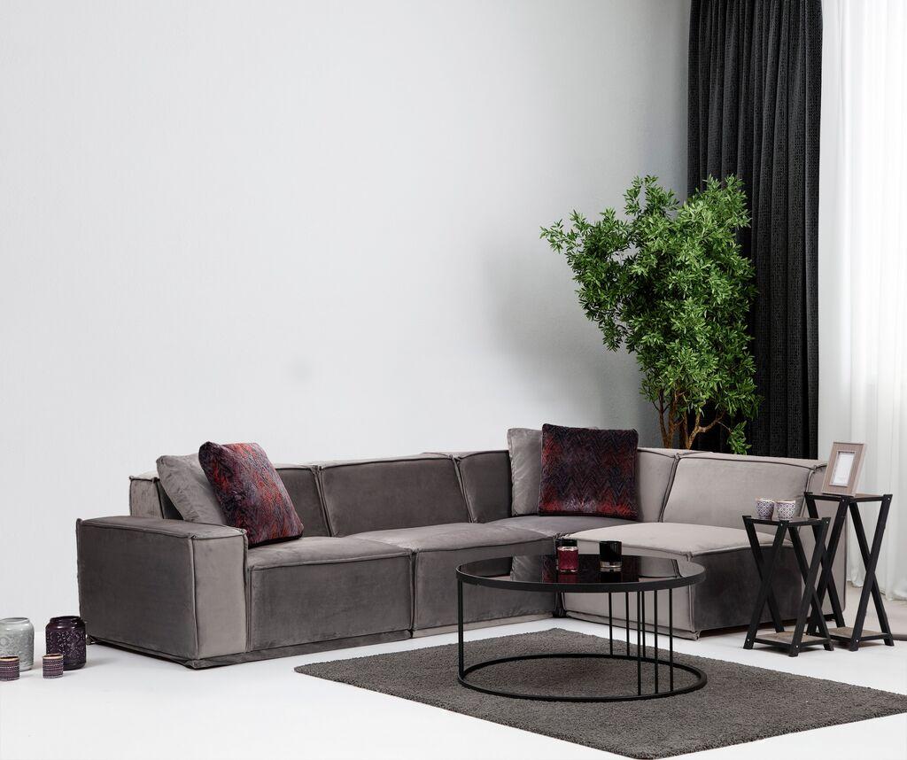 Atelier del Sofa Kutni set Lego 100x76x300cm Siva