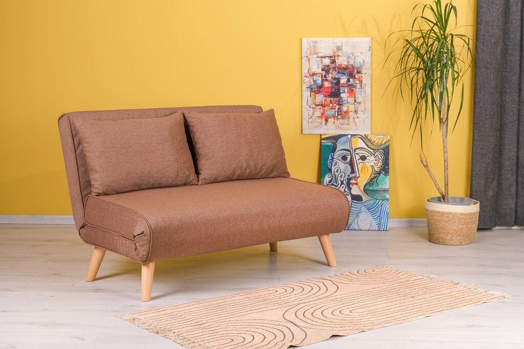Atelier del Sofa Folde Sofa, 2 sjedala, braon