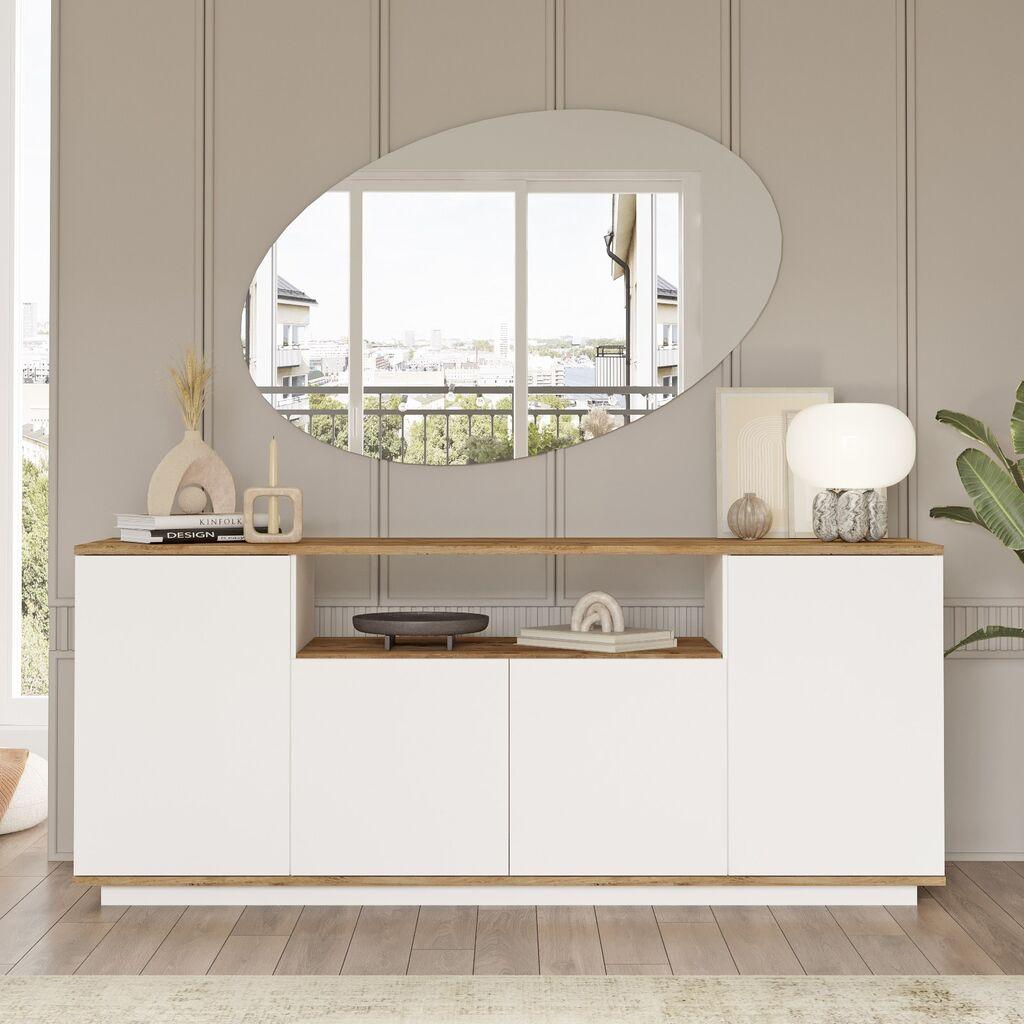 Hanah Home FR15 AW Komoda, bijelo-smeđa
