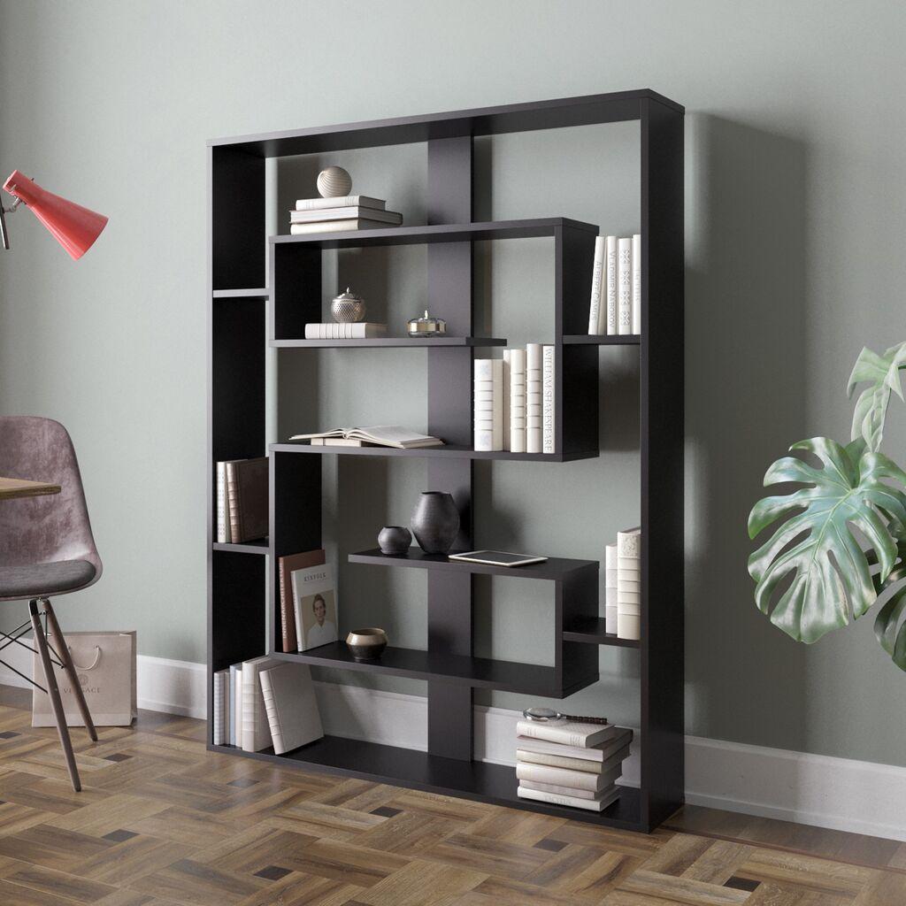 Hanah Home Esteban Black Polica za knjige 120x156x22cm, Crna