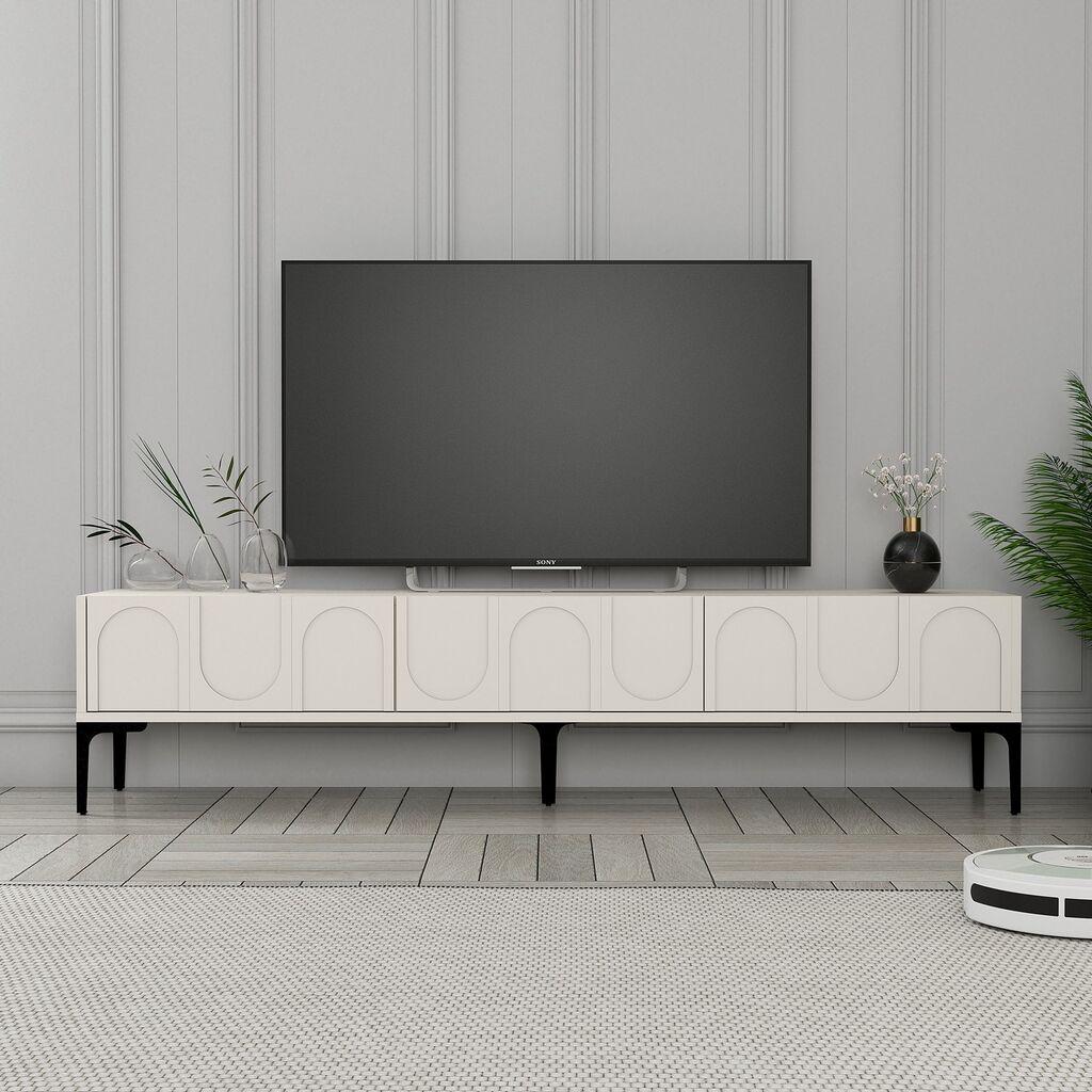 Hanah home TV komoda Lyon 42 krem-crna