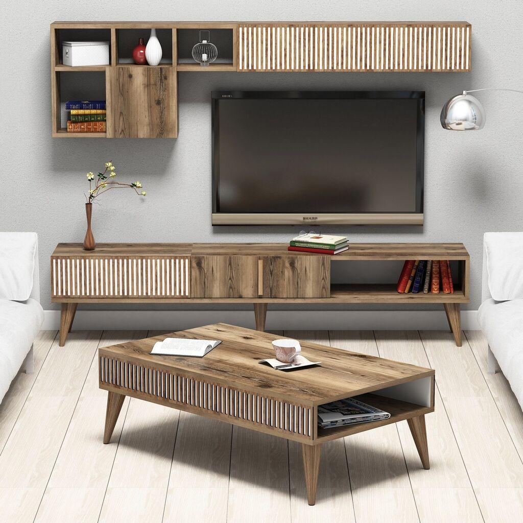 Hanah Home Set TV Komoda i klub sto Orah