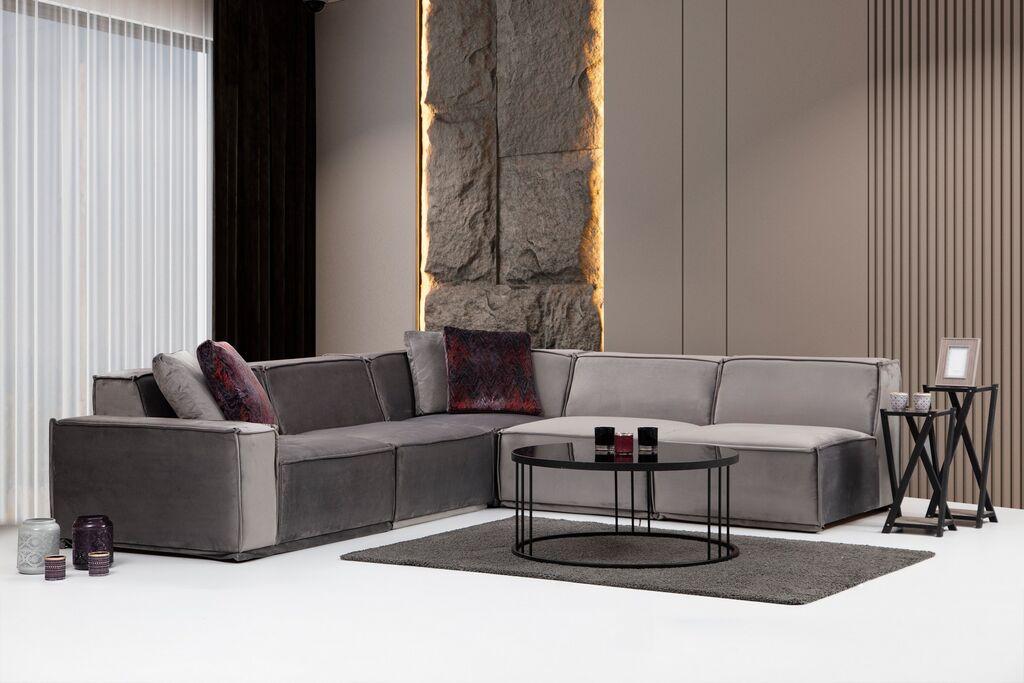 Atelier del Sofa Kutni set Lego 100x76x300cm Siva