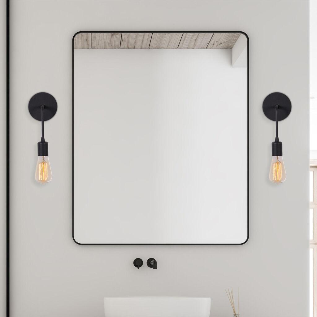 Opviq Zidna lampa E27 Grlo, Crna