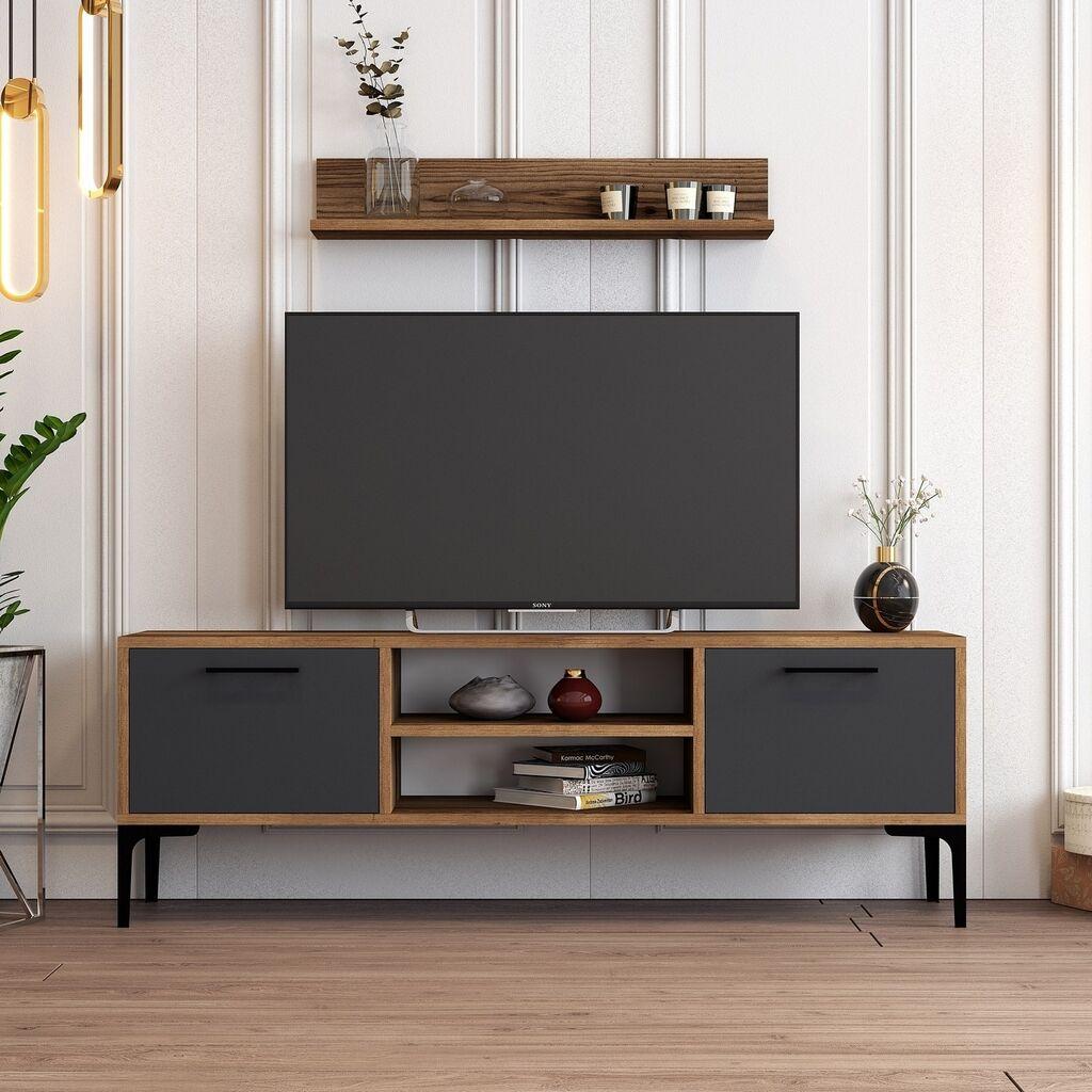 Hanah Home Riga 845HCT3104 TV polica, antracit-braon