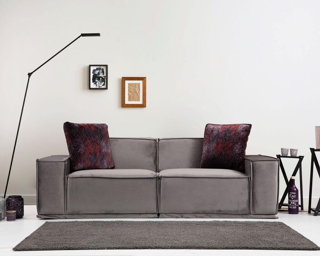 Atelier del Sofa Dvosjed Lego 100x76x215cm Siva