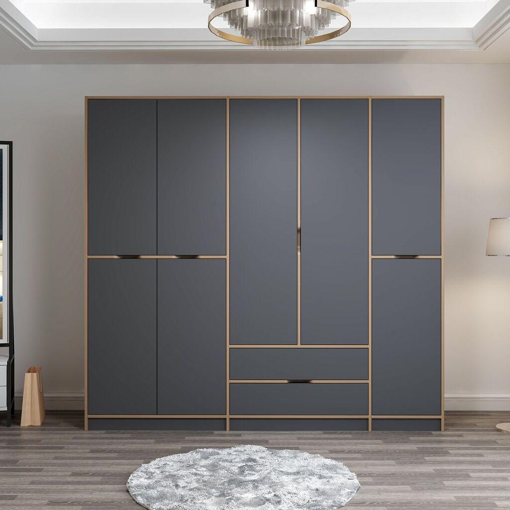 Hanah home Garderoba Elina Antracit-Bež