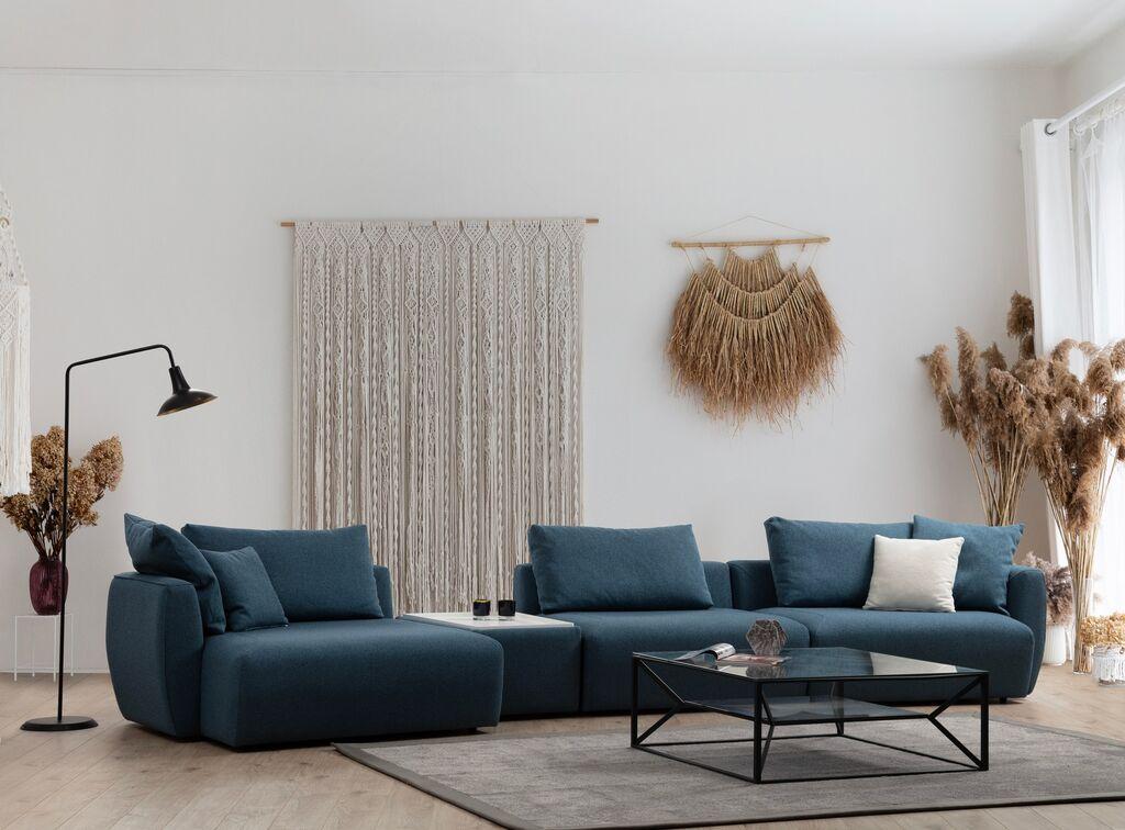 Atelier del Sofa Kutna garnitura Maya 127x65x425cm Plava