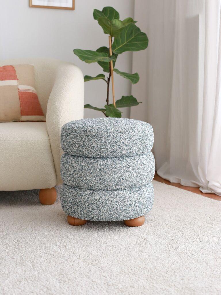 Atelier del Sofa Tabure 42x44x42cm, Plavo-siva
