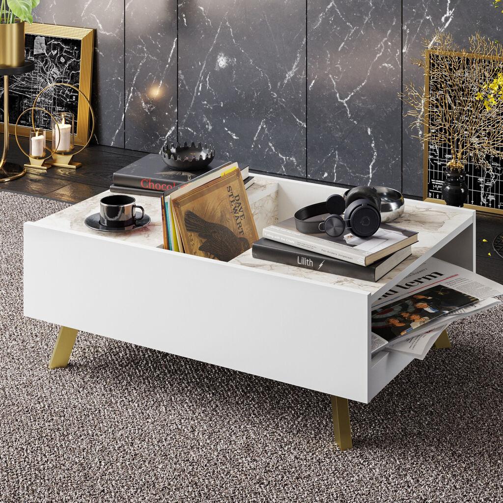 Hanah Home Klub sto Frida 90x63x34cm Bijeli