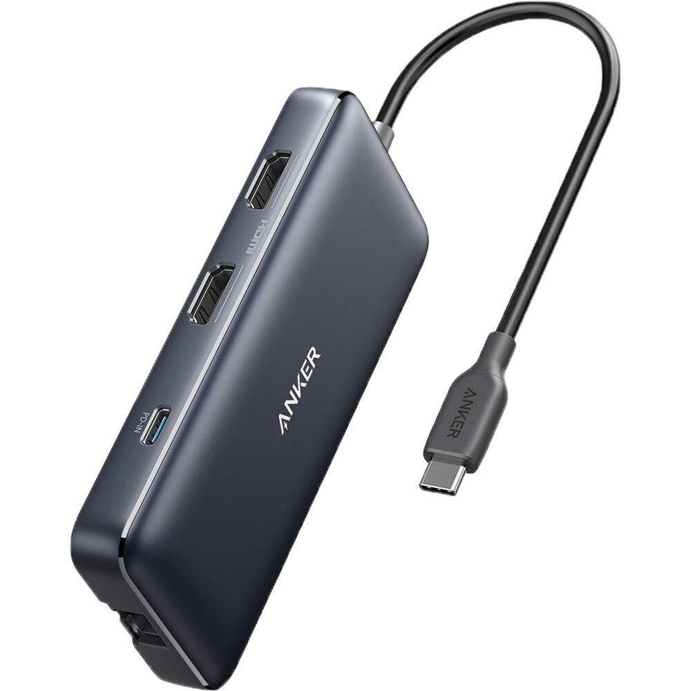 Anker Power expand, USB-C PD Media Hub, 8u1, Sivi
