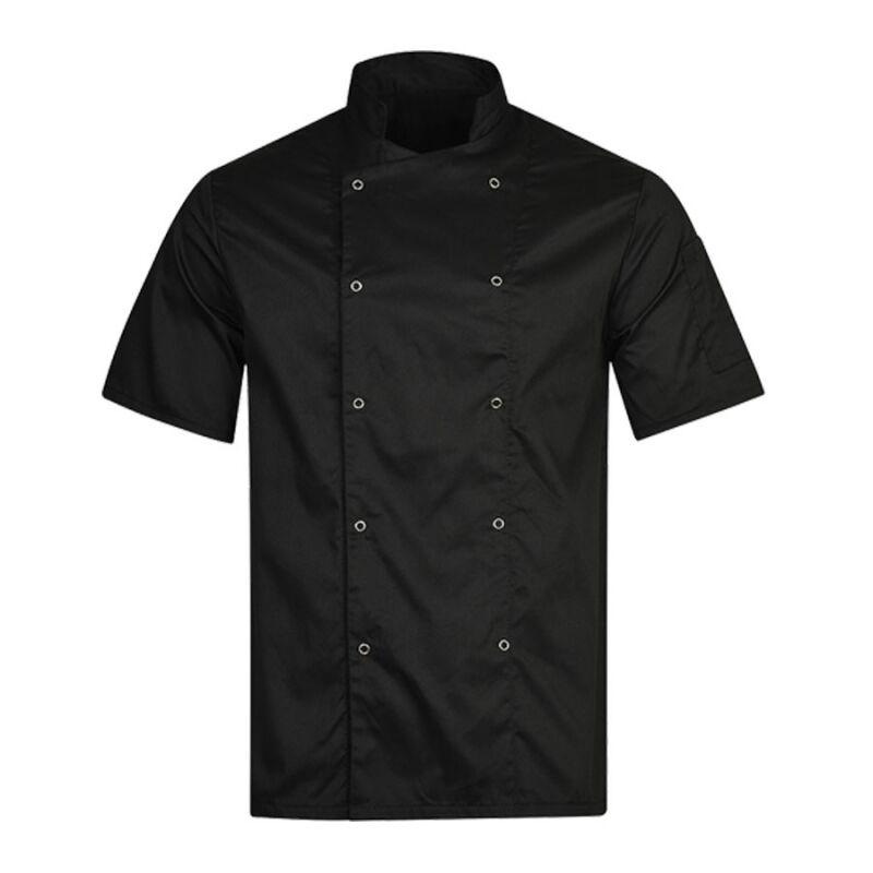 Kuvarska Bluza Kratkih Rukava Nozomi Black