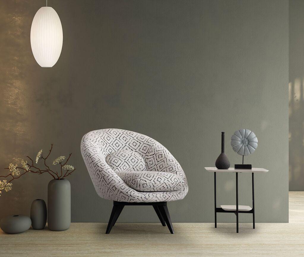 Fotelja Atelier del Sofa Caprice, 75 x 70 x 80 cm, Bijela