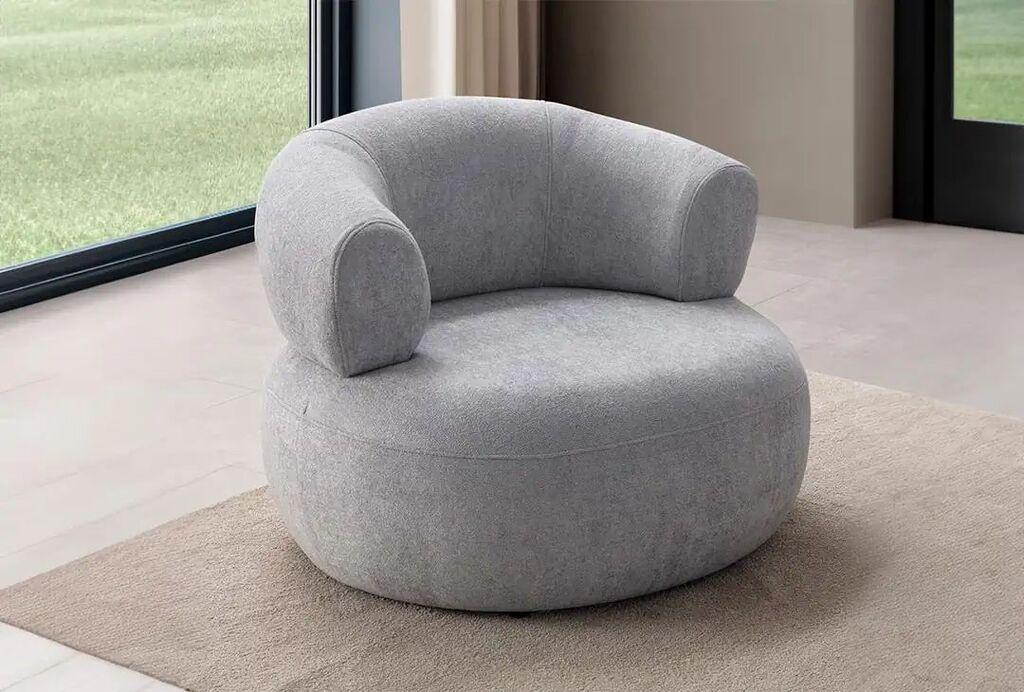 Atelier del Sofa Fotelja Roma, 100 x 90 x 85 cm, Siva