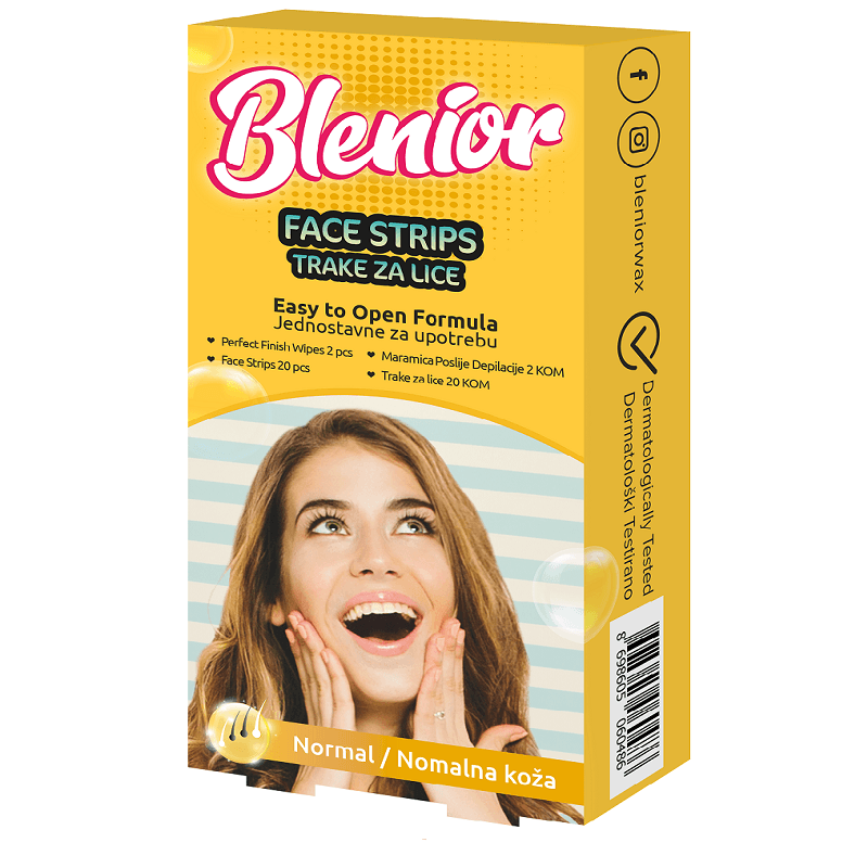 Blenior Face Strips 20 Pcs - Trake Za Depilaciju Lica Za Normalnu Kožu