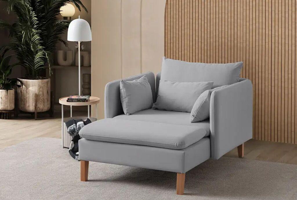 Atelier del Sofa Fotelja Flexy, 105 x 75 x 150 cm, Siva
