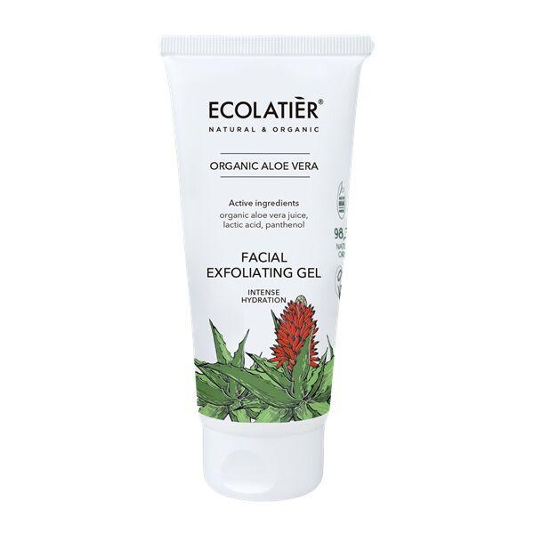 Ecolatier Facial Exfoliating Gel Intense Hydration Organic Aloe Vera, 100 Ml