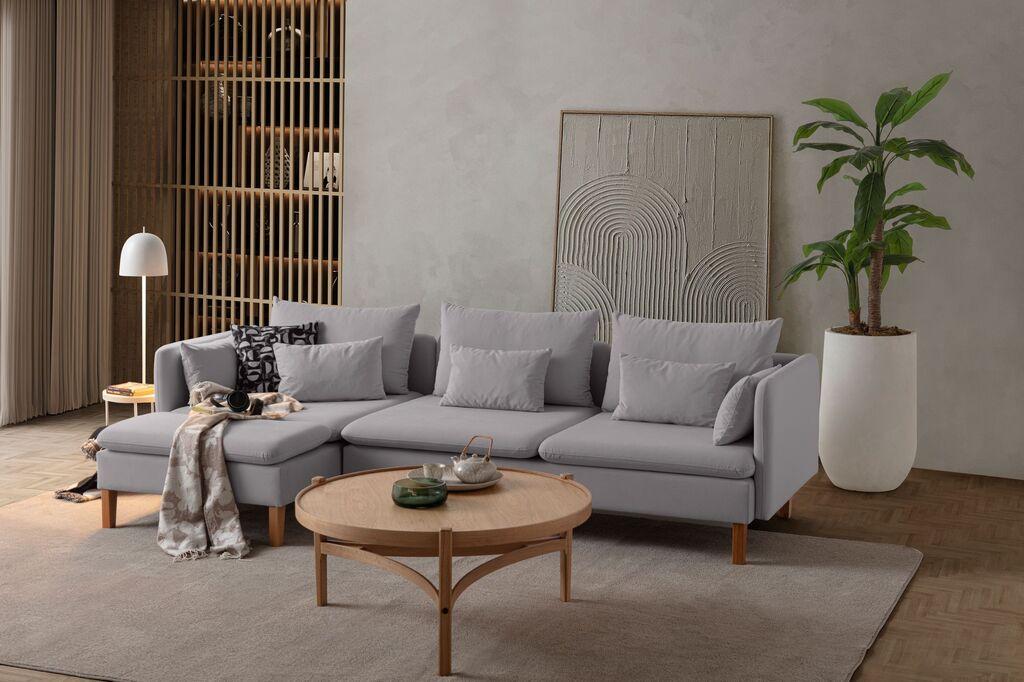 Atelier del Sofa Ugaona garnitura Flexy Relax, 285x150x100 cm, Siva