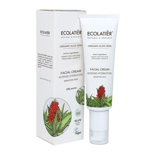 Ecolatier Facial Cream Intense Hydration Organic Aloe Vera, 50 Ml