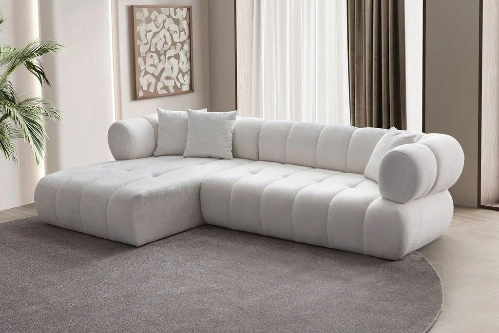 Atelier del Sofa Kutna sofa na razvlačenje Petra Lijeva, 280 x 170 x 90 cm, Bijela