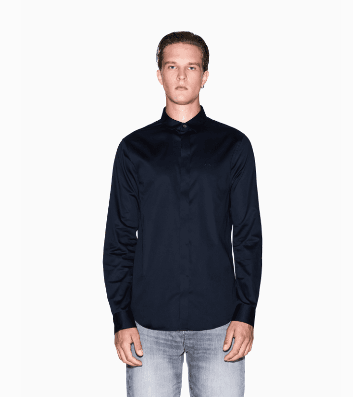 Armani Exchange Muška košulja SS26MRARZCBDZN10151S6, Crna