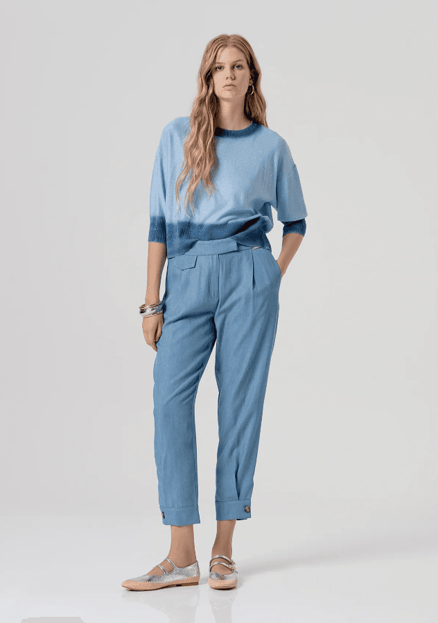 Fracomina Ženske pantalone SS26ŽRFJ26SV4001W175, Plave