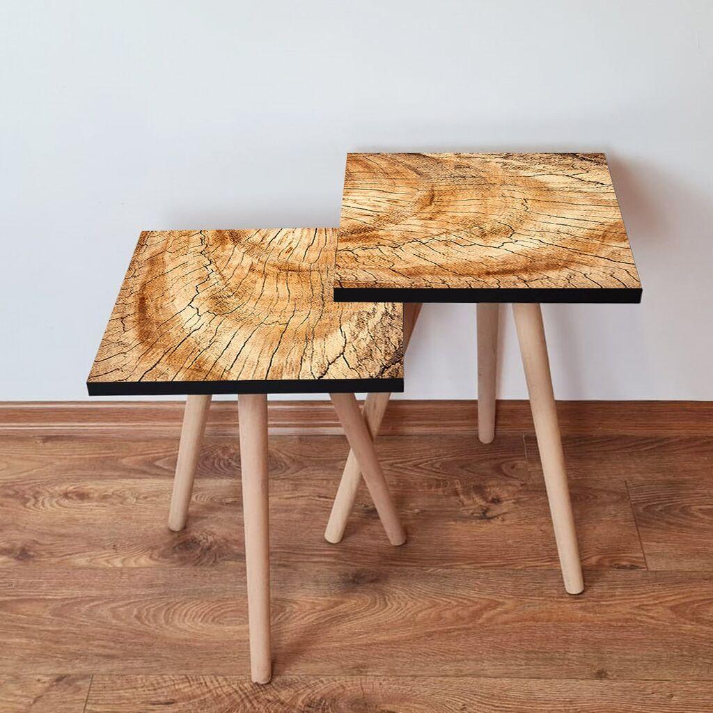 Hanah Home set stolića za kafu 2Shp402, 2 dijela, šareni