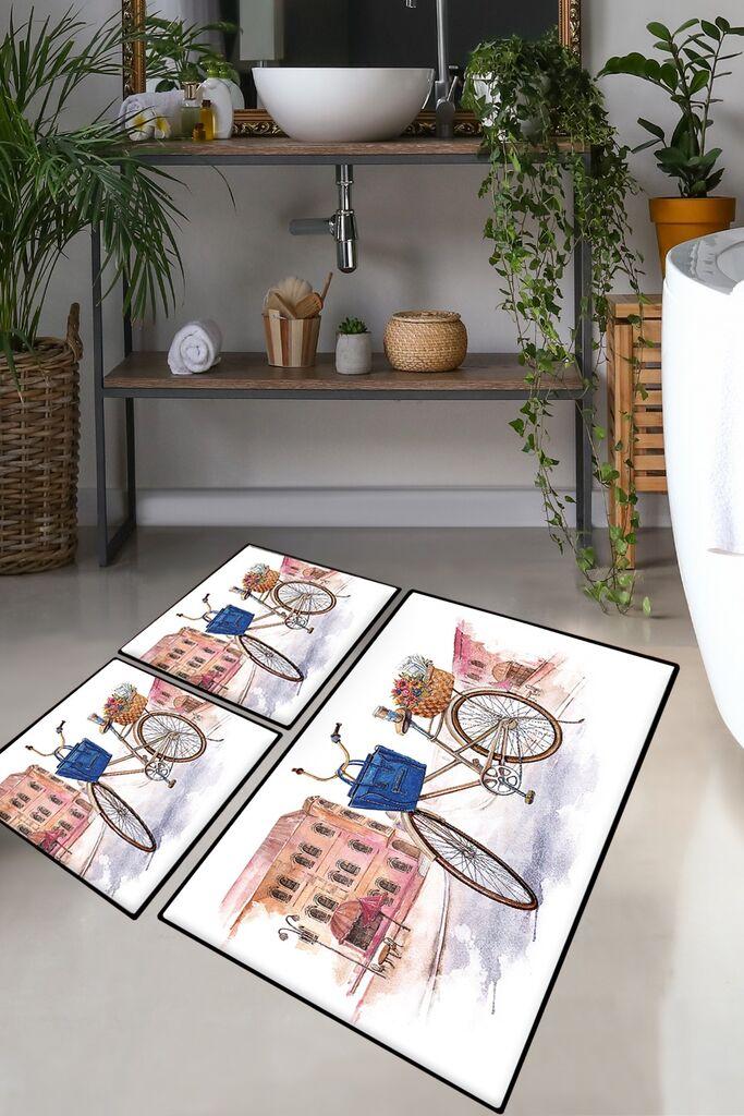 L'essentiel Maison Set od 3 kupaonska tepiha Colorful