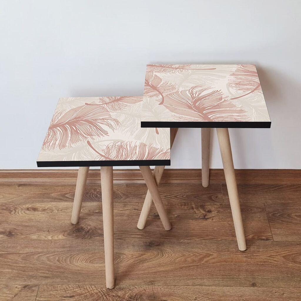 Hanah Home set stolića za kafu 2Shp66, 2 dijela, šareni