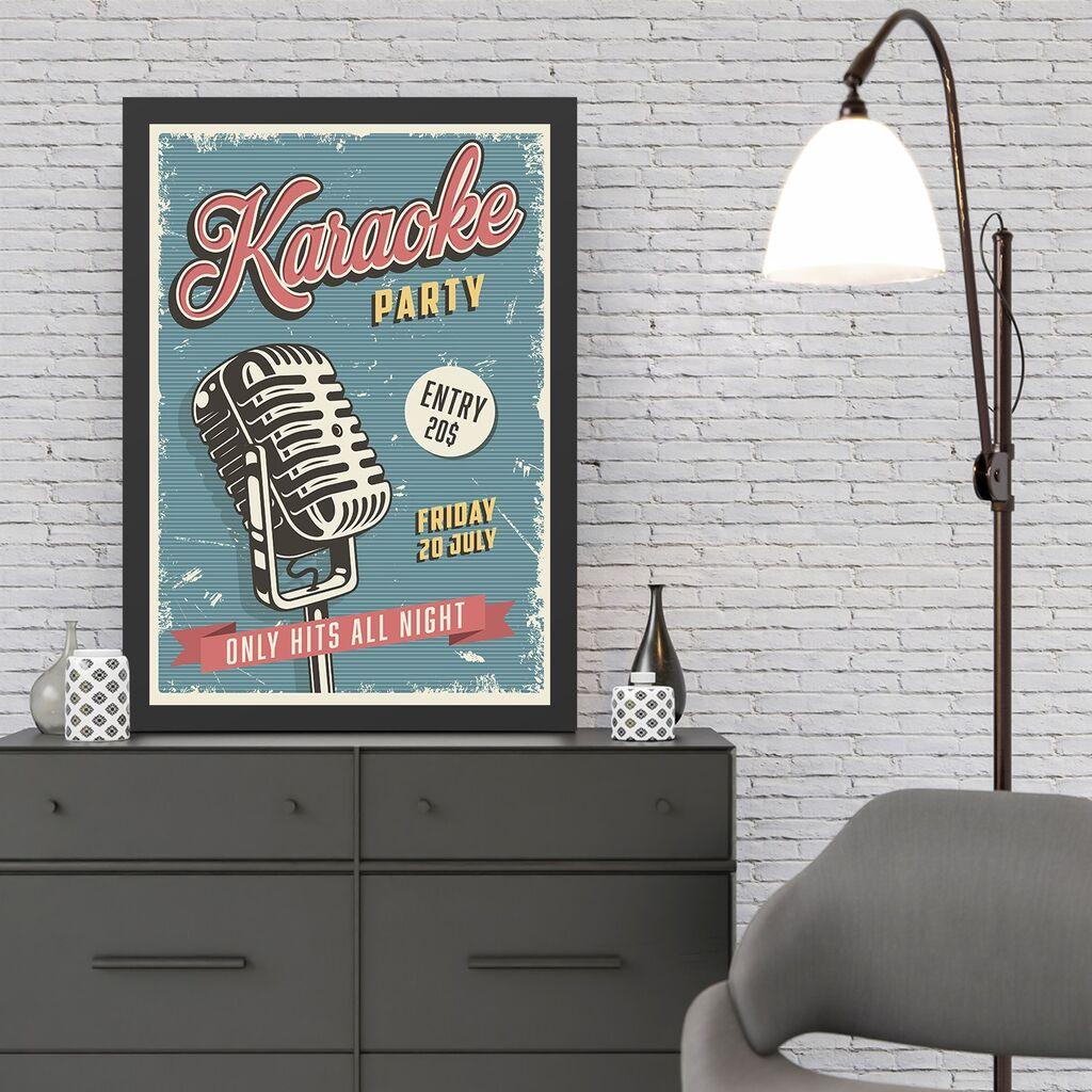 Wallity Uramljena slika Karaoke Party, 35x45 cm