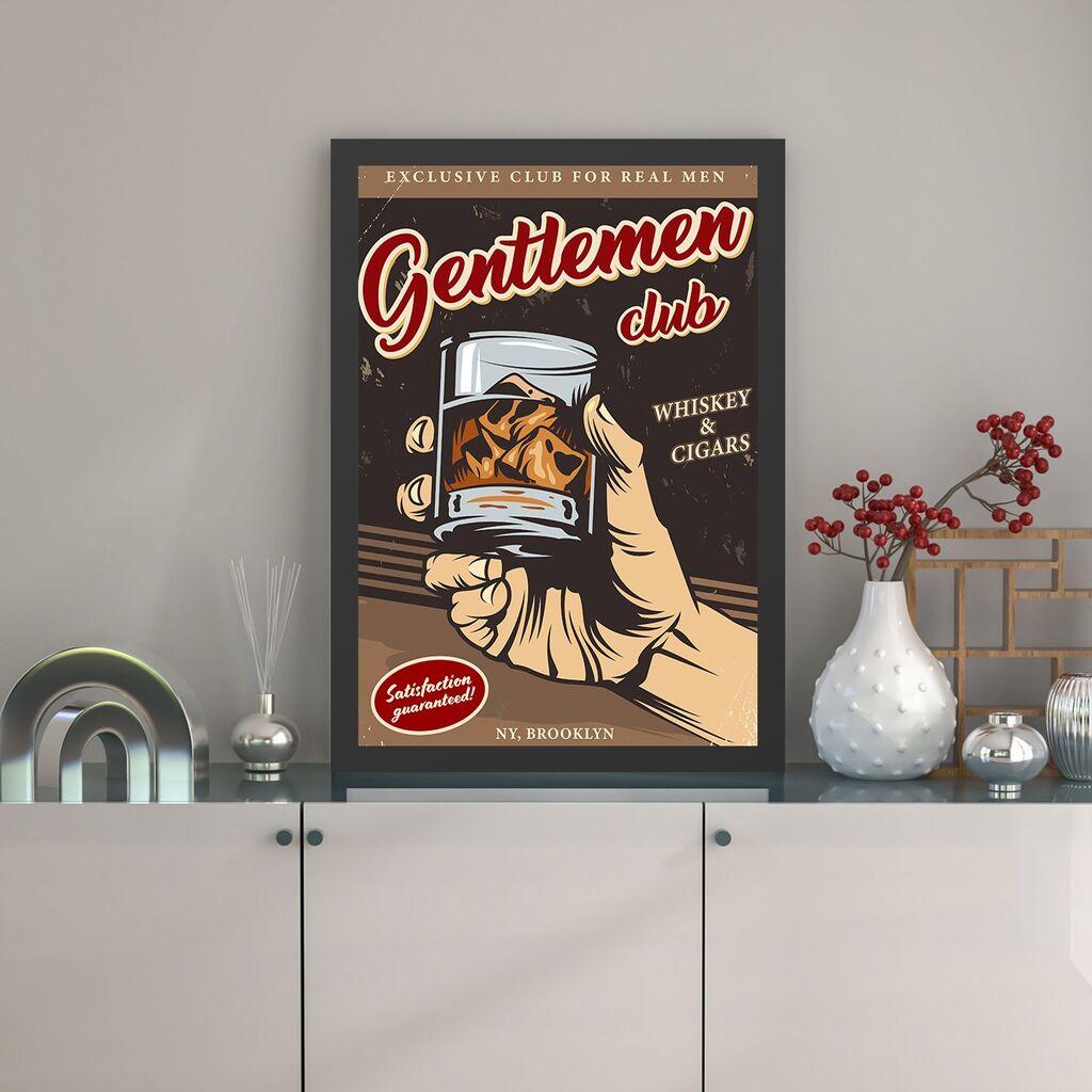 Wallity Uramljena slika Gentlemen Club, 40x55 cm
