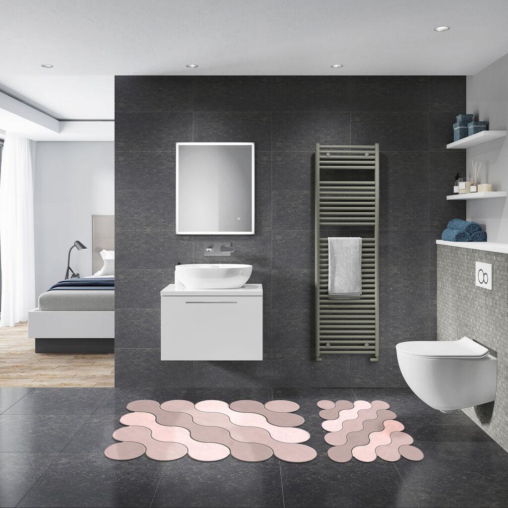 L'essentiel Maison 21011715PU Otirač za kupatilo, 2 komada, roze
