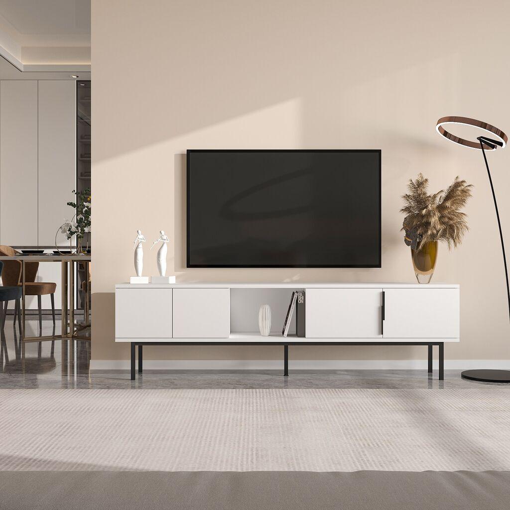 Hanah Kućni TV komoda Ramsey, 180x50x29,6 cm, Bijela