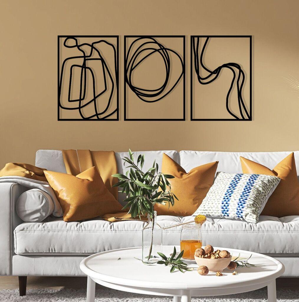 Wallity Zidna dekoracija Achermus, 120x54cm, Crna
