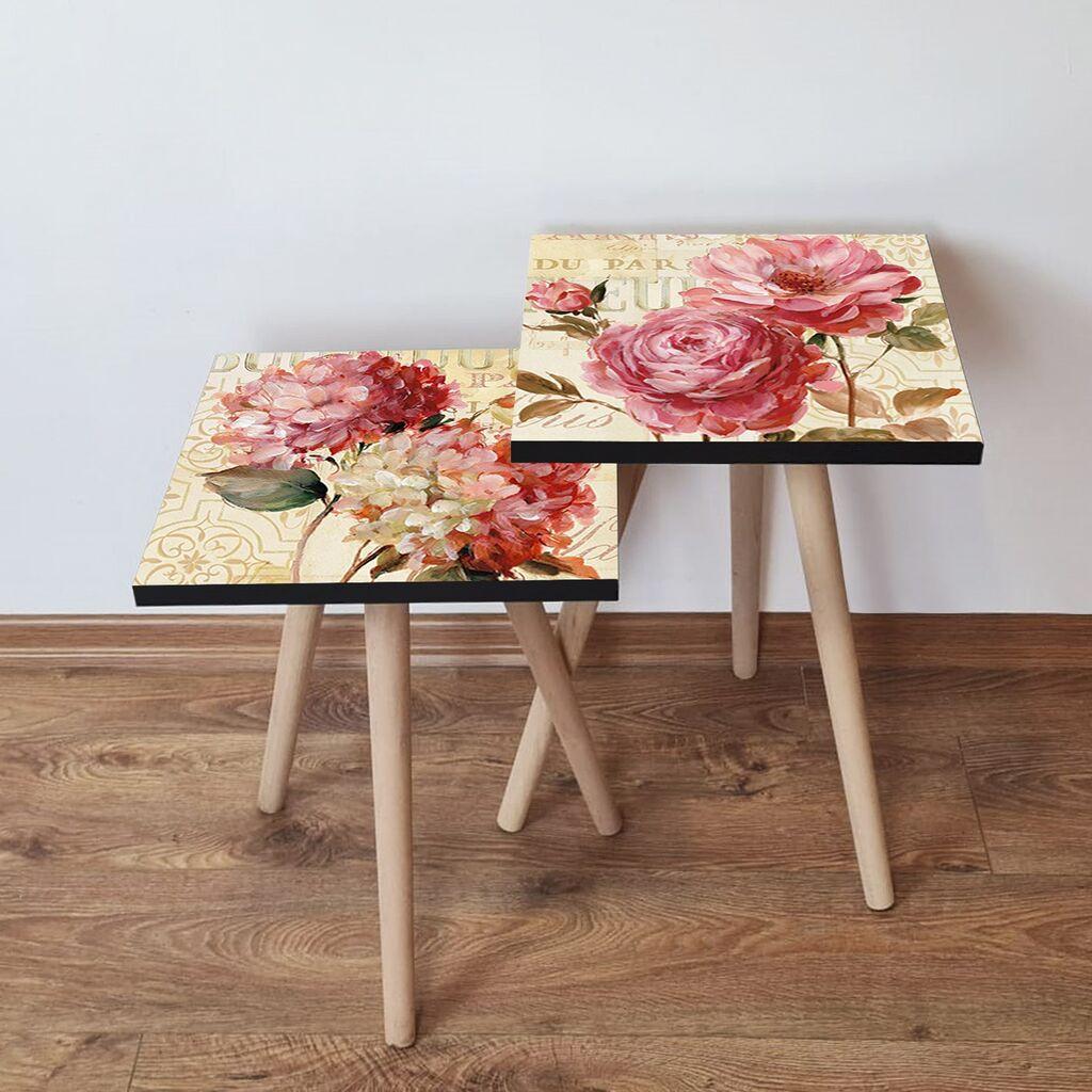 Hanah Home set stolića za kafu 2Shp301, 2 dijela, šareni