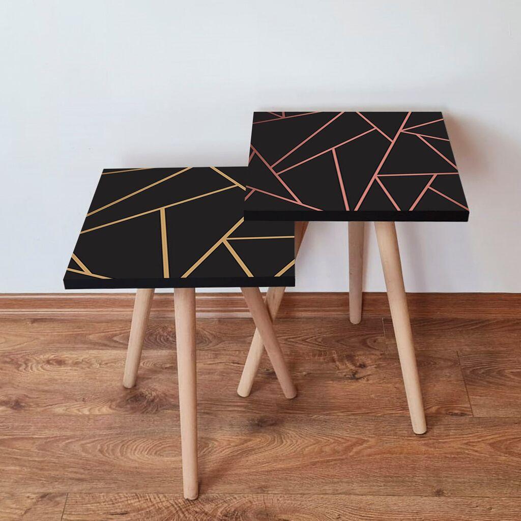 Hanah Home set stolića za kafu 2Shp349, 2 dijela, šareni