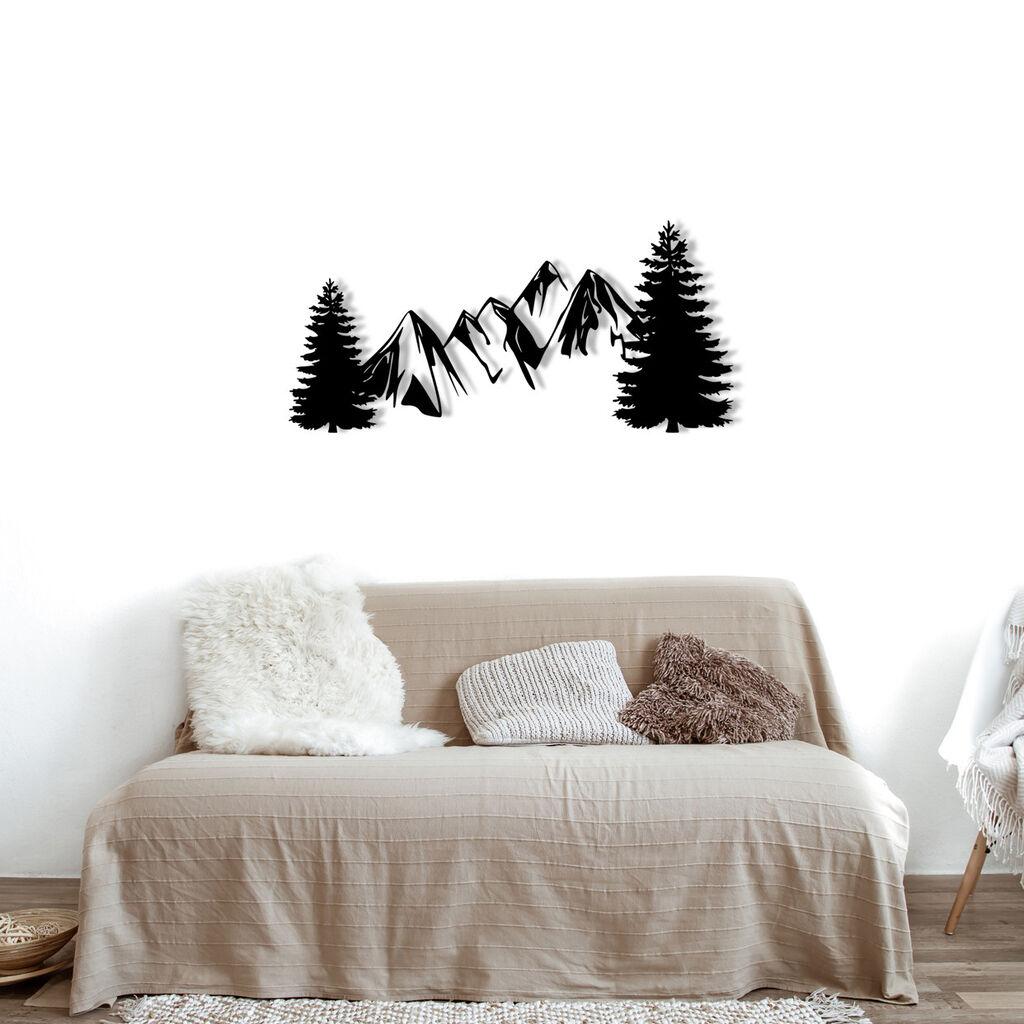 Wallity Zidna dekoracija Pine, 70x33 cm, 1.2mm, Crna