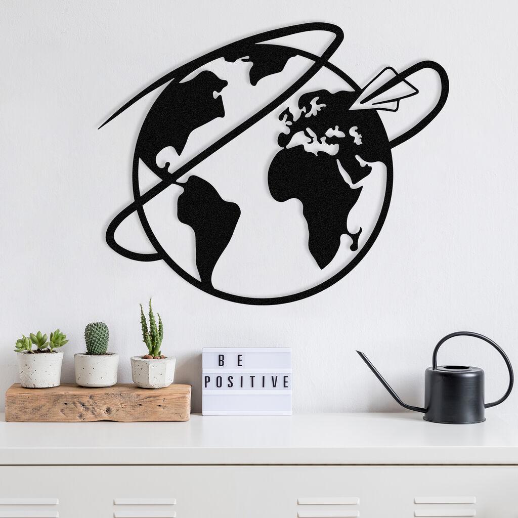 Wallity Zidna dekoracija Travel, 55x44 cm, 1.2mm, Crna