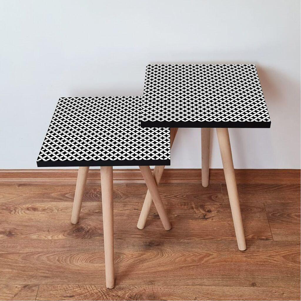 Hanah Home set stolića za kafu 2Shp120, 2 dijela, šareni
