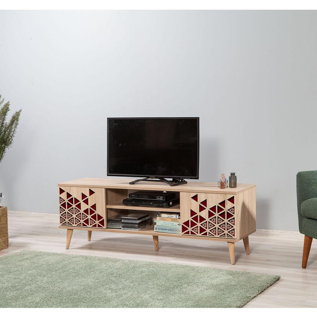 Hanah Kućna TV komoda Truva-122, 140x50x40 cm, Smeđa