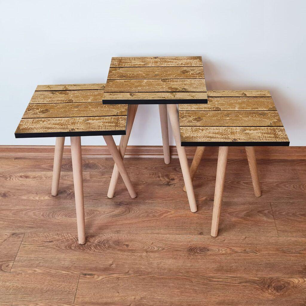 Hanah Home set stolića za kafu 3Shp348, 3 dijela, šareni
