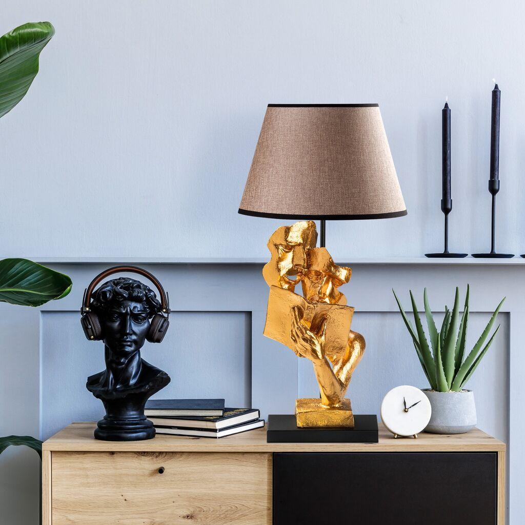 Stolna lampa Wallity, smeđa