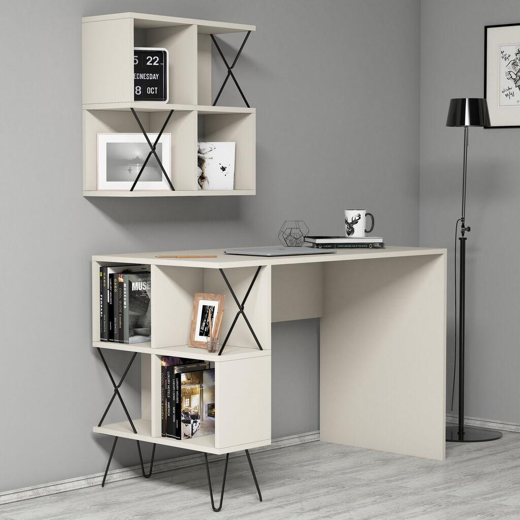 Hanah Home Desk Extra 2, 120x60x78,8 cm, krem