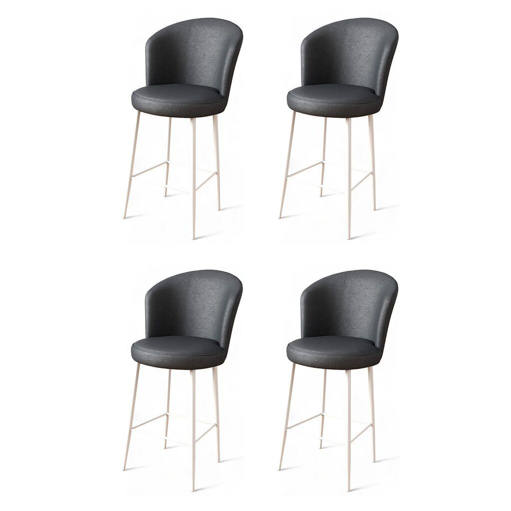 Hanah Home Set barskih stolica Uras, 4 dijela, antracit-bijela