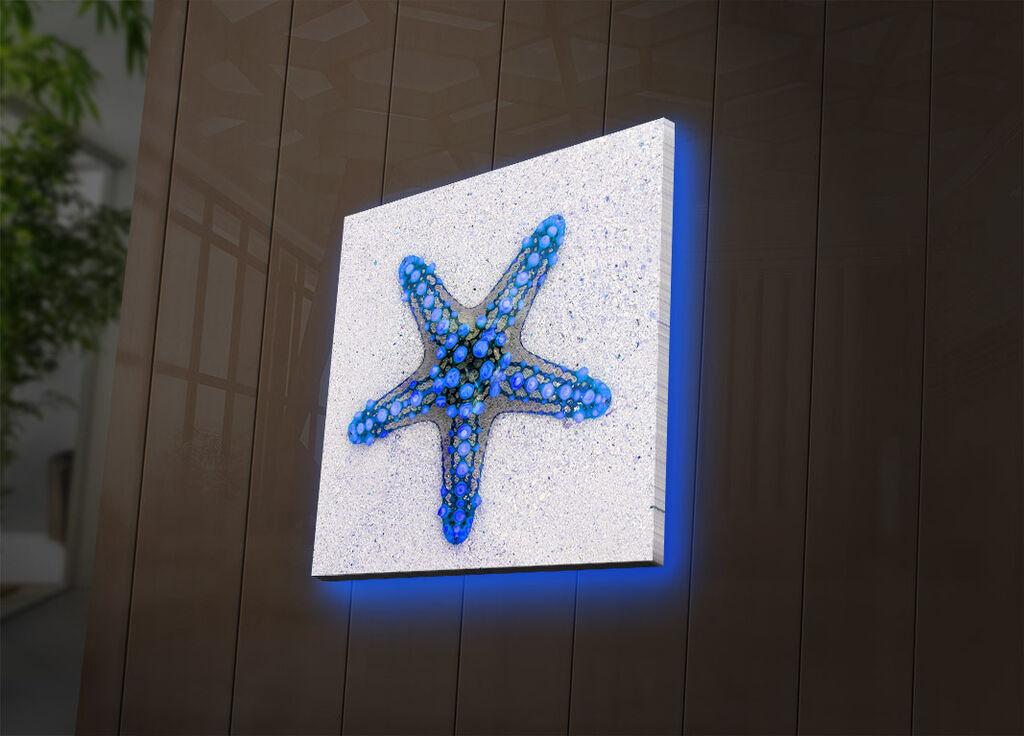 Wallity Slika na platnu sa LED osvetljenjem 28x28cm