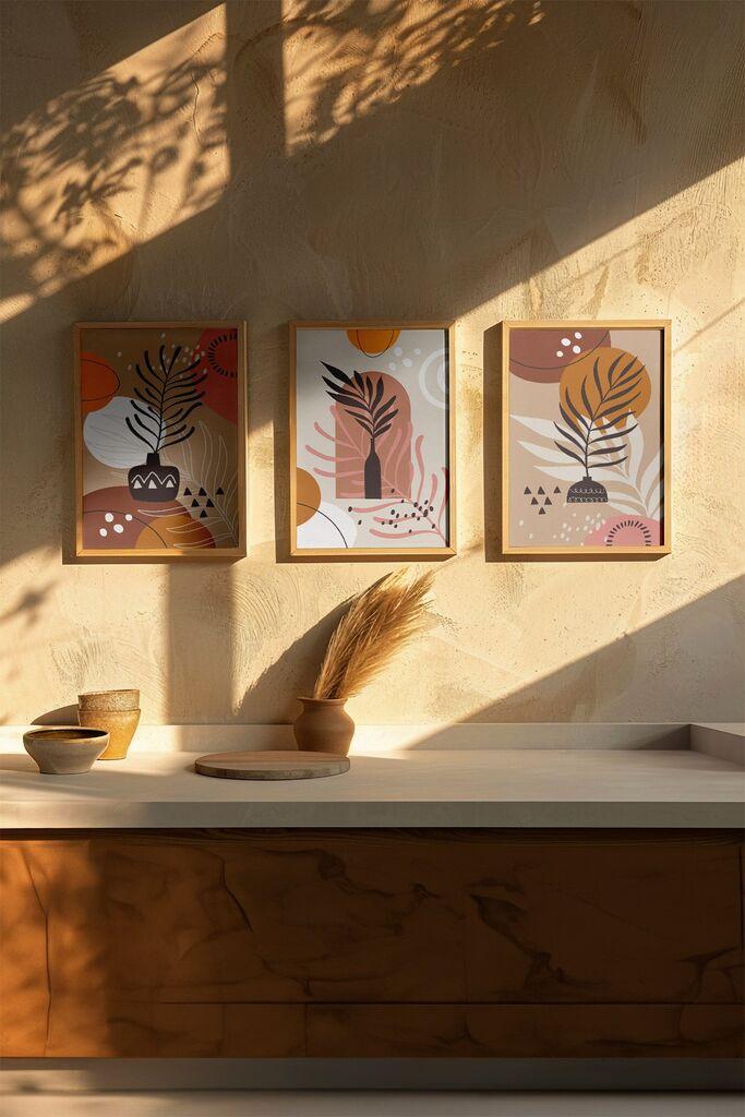 Wallity Slika 3Dartsoho117, 3 dela, 33 x 48 cm