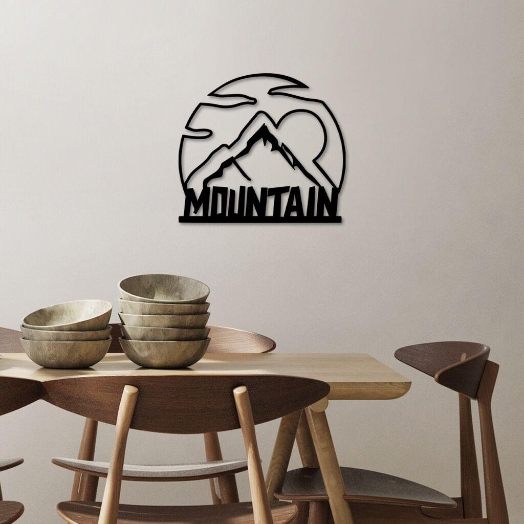 Wallity Zidna dekoracija Mountain 36, 58 x 52 cm,  Crna